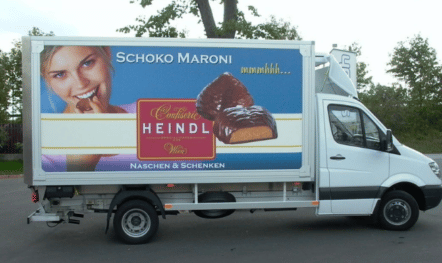 Außenwerbung LKW Werbung Heindl Wien