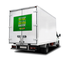 Fahrzeug Folierung LKW Plane 4media Seiten und Heckfolierung