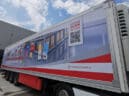 Truck advertising banner for Meyer Logistik in Vorchdorf