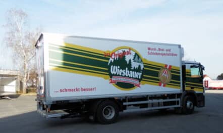 LKW Werbebanner Wiesbauer Reidling