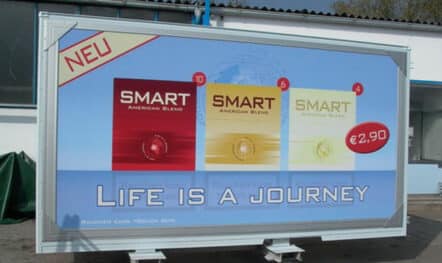 Truck advertisement for Smart American Blend