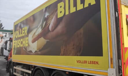 Werbeplane Billa Wiener Neudorf