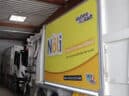 Truck advertising banner at WNSKS in Wiener Neustadt