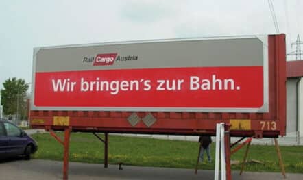 Werbewand RailCargo Wien