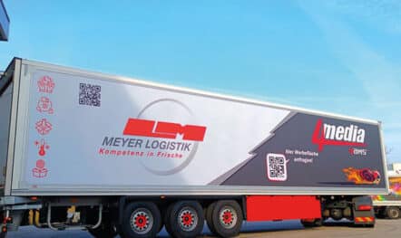 Außenwerbung LKW Werbeplane Meyer Logistik Vorchdorf