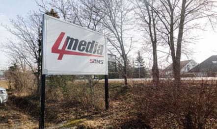 Werbewand bei 4media in Wiener Neustadt