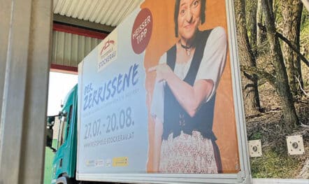 LKW Werbebanner Stadtgemeinde Stockerau