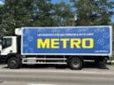 Truck advertising at Metro in Vienna