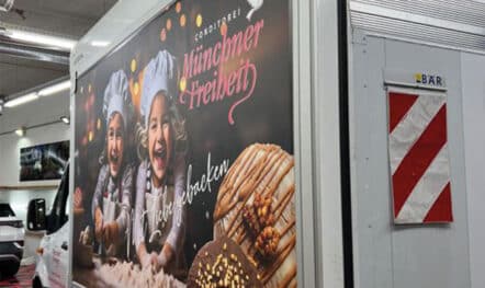 LKW Werbung für Conditorei Münchner Freiheit