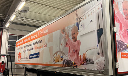 LKW Werbung Kinderhospiz Freiburg