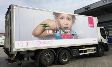 LKW Werbung für BIPA