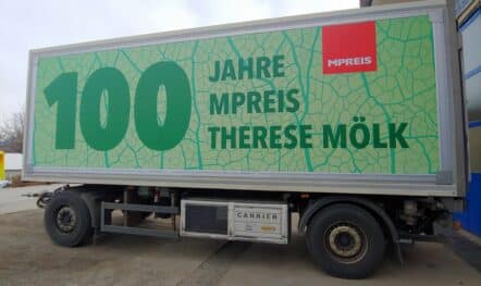 LKW Werbung für MPREIS