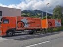 LKW Werbung für Fahrschule Zaunschirm