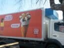 LKW Werbung für Eskimo