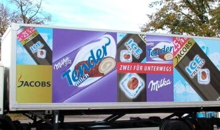 LKW Werbung für Lekkerland