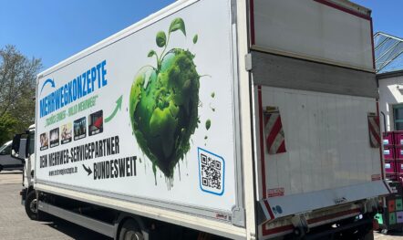LKW Werbung für Mehrwegkonzepte