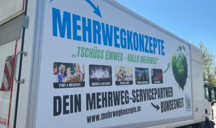 LKW Werbung für Mehrwegkonzepte