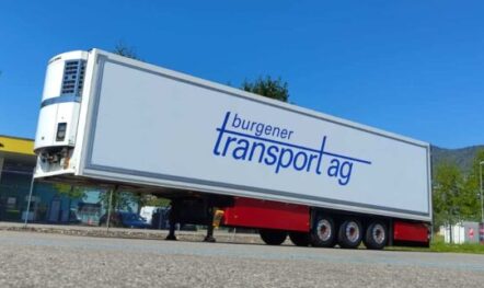 LKW Werbung für Burgener Transport AG