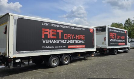 LKW Werbung für Rental-Expo-Tech