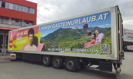 LKW Werbung für Keli/gasteinurlaub.at