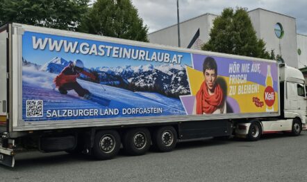 LKW Werbung für Keli/gasteinerurlaub.at